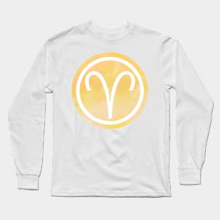 Caramel Watercolor Zodiac - Aries Long Sleeve T-Shirt